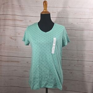 Mint Green Polka Dot Women's Top